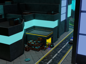 Metropolis Megalopolis Cosmopolis Town Sci fi Future Low-poly 3D Model