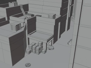 Metropolis Megalopolis Cosmopolis Town Sci fi Future Low-poly 3D Model