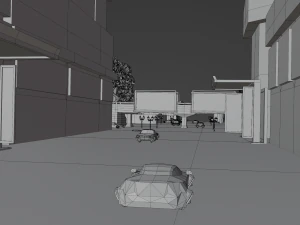 Metropolis Megalopolis Cosmopolis Town Sci fi Future Low-poly 3D Model