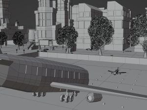 Metropolis Megalopolis Cosmopolis Town Sci fi Future Low-poly 3D Model