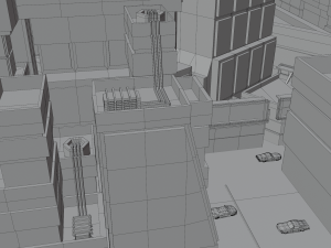 Metropolis Megalopolis Cosmopolis Town Sci fi Future Low-poly 3D Model