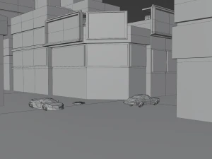Metropolis Megalopolis Cosmopolis Town Sci fi Future Low-poly 3D Model