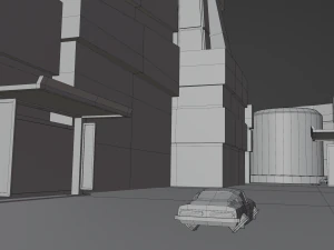 Metropolis Megalopolis Cosmopolis Town Sci fi Future Low-poly 3D Model