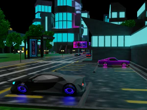 Metropolis Megalopolis Cosmopolis Town Sci fi Future Low-poly 3D Model