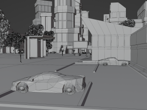 Metropolis Megalopolis Cosmopolis Town Sci fi Future Low-poly 3D Model