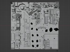 Metropolis Megalopolis Cosmopolis Town Sci fi Future Low-poly 3D Model