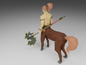 Centaur Half-human horse Horseman Rigged Low-poly 3D Model