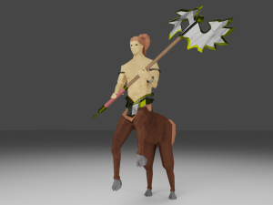 Centaur Half-human horse Horseman Rigged Low-poly 3D Model