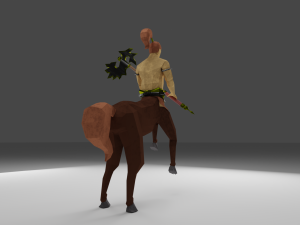 Centaur Half-human horse Horseman Rigged Low-poly 3D Model