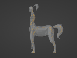 Centaur Half-human horse Horseman Rigged Low-poly 3D Model