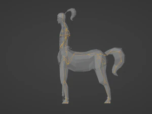 Centauro Cavalo meio humano Cavaleiro Rigged Low-poly Modelo 3D