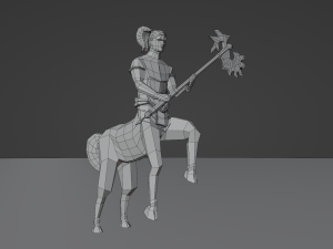 Centaur Half-human horse Horseman Rigged Low-poly 3D Model
