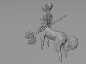 Centaur Half-human horse Horseman Rigged Low-poly 3D Model