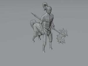Centaur Half-human horse Horseman Rigged Low-poly 3D Model
