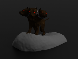 Cerberus Hellhound dog Hound of Hades Beast Monster Rigged Low-poly 3D 모델