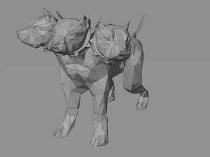 Cerberus Hellhound dog Hound of Hades Beast Monster Rigged Low-poly 3D 모델
