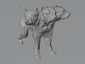 Cerberus Hellhound dog Hound of Hades Beast Monster Rigged Low-poly 3D 모델