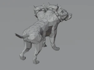 Cerberus Hellhound dog Hound of Hades Beast Monster Rigged Low-poly 3D Model