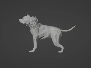 Cerberus Hellhound dog Hound of Hades Beast Monster Rigged Low-poly 3D Model