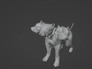 Cerberus Hellhound dog Hound of Hades Beast Monster Rigged Low-poly 3D Model