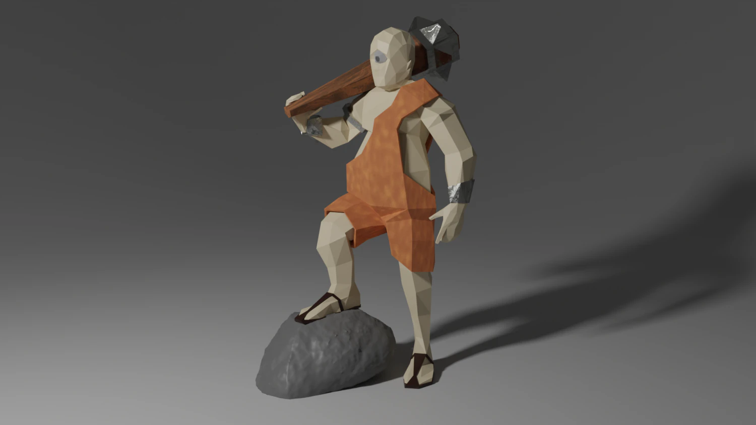 Cyclops Giant Monster Titan Ogre Game ready Rigged Low-poly 3D 3D Model .c4d .max .obj .3ds .fbx .stl .blend 