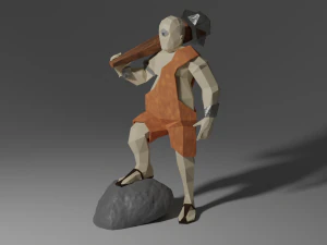 Cyclops Giant Monster Titan Ogre Spel klaar Opgetuigd Low-poly 3D 3D Model