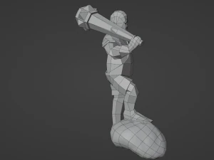Cyclops Giant Monster Titan Ogre Game ready Rigged Low-poly 3D 3D Model