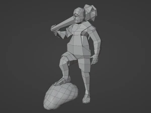 Cyclops Giant Monster Titan Ogre Game ready Rigged Low-poly 3D 3D Model