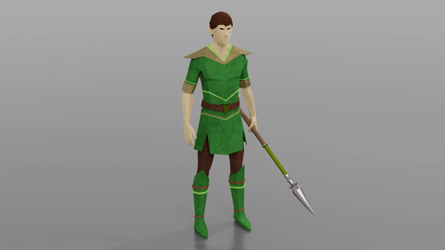 Elf Elven Fanstasy Woodland creature Rigged Low-poly 3D Model .c4d .max .obj .3ds .fbx .stl .blend 
