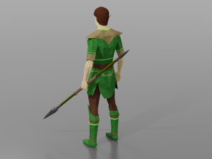Elf Elven Fanstasy Woodland creature Rigged Low-poly 3D Model