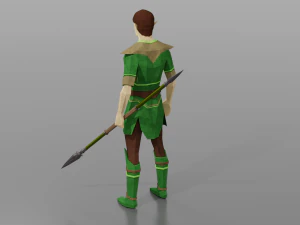 Elf Elven Fanstasy Woodland creature Rigged Low-poly 3D Model
