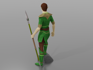 Elf Elven Fanstasy Woodland creature Rigged Low-poly 3D Model