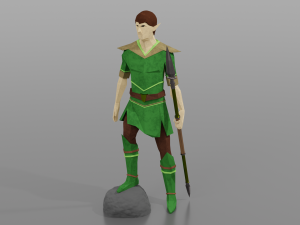 Elf Elven Fanstasy Woodland creature Rigged Low-poly 3D Model