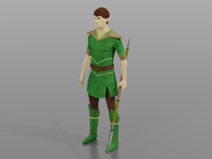 Elf Elven Fanstasy Woodland creature Rigged Low-poly 3D Model