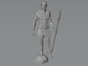 Elf Elven Fanstasy Woodland creature Rigged Low-poly 3D Model