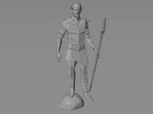 Elf Elven Fanstasy Woodland creature Rigged Low-poly 3D Model