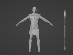 Elf Elven Fanstasy Woodland creature Rigged Low-poly 3D Model