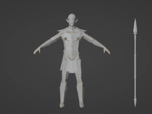Elf Elven Fanstasy Woodland creature Rigged Low-poly 3D Model