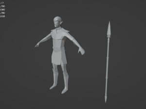 Elf Elven Fanstasy Woodland creature Rigged Low-poly 3D Model