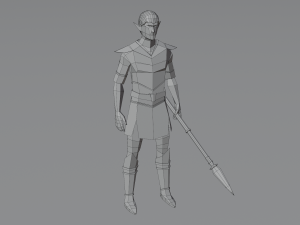 Elf Elven Fanstasy Woodland creature Rigged Low-poly 3D Model