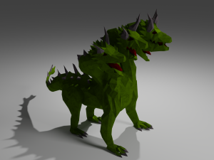 Hydra Water dragon monster Sea Mythical Giant serpent Rigged Free low-poly Modello 3D