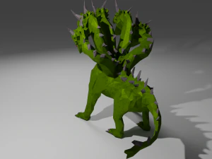 Hydra Water dragon monster Sea Mythical Giant serpent Rigged Free low-poly 3D Model