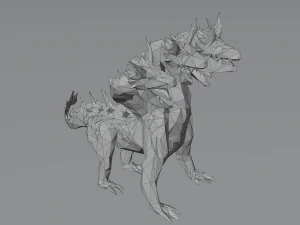 Hydra Water dragon monster Sea Mythical Giant serpent Rigged Free low-poly 3D Model