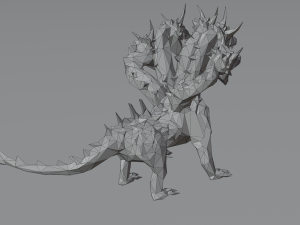 Hydra Water dragon monster Sea Mythical Giant serpent Rigged Free low-poly Modello 3D