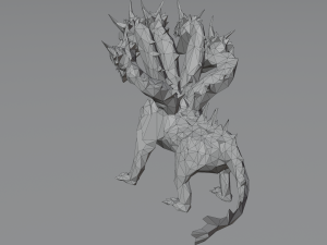 Hydra Water dragon monster Sea Mythical Giant serpent Rigged Free low-poly Modello 3D