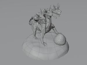 Hydra Water dragon monster Sea Mythical Giant serpent Rigged Free low-poly Modello 3D