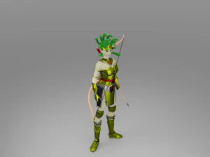 Medusa G&oacute;rgona Deusa cobra M&iacute;tico Horr&iacute;vel Low poly Rigged Low-poly Modelo 3D