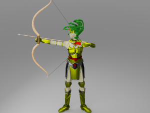 Medusa Gorgon Snake goddess Mythical Horrific Low poly Rigged Low-poly 3D Модель