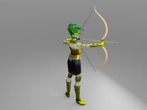 Medusa G&oacute;rgona Deusa cobra M&iacute;tico Horr&iacute;vel Low poly Rigged Low-poly Modelo 3D