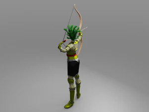 Medusa G&oacute;rgona Deusa cobra M&iacute;tico Horr&iacute;vel Low poly Rigged Low-poly Modelo 3D